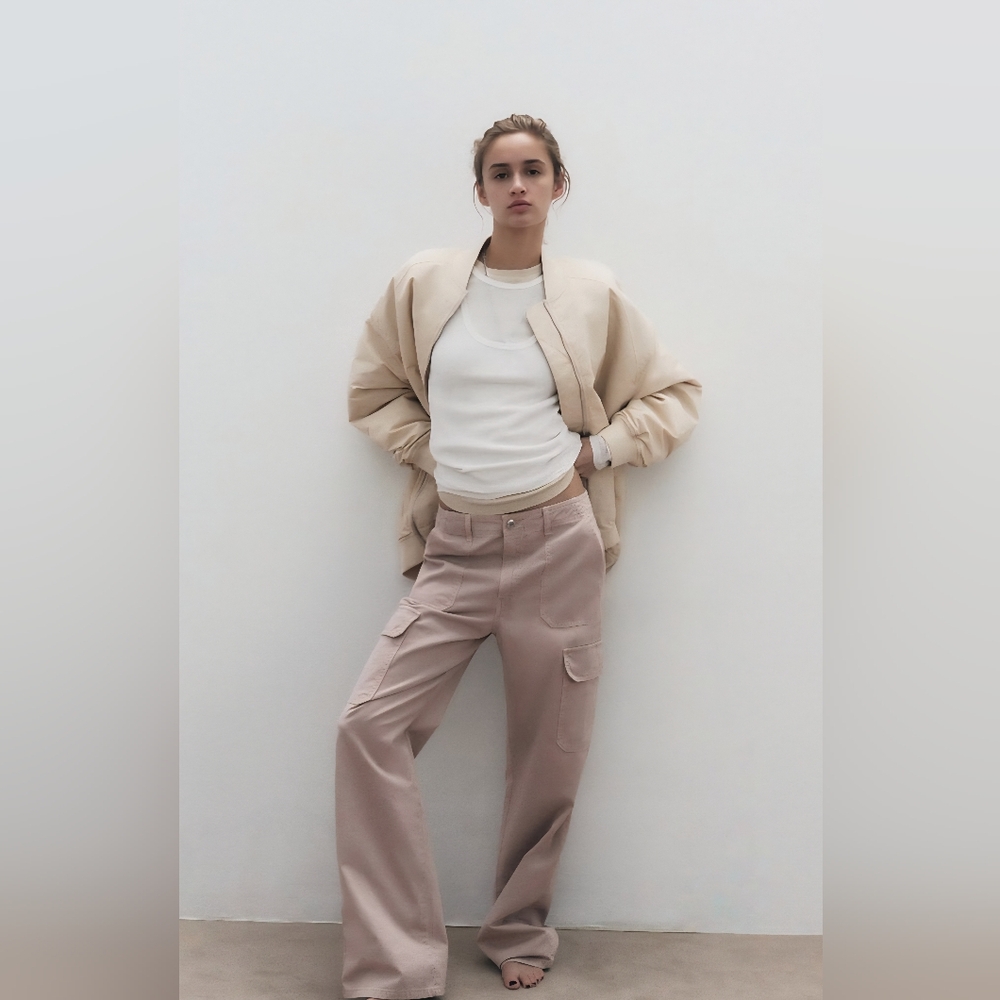 TRF Cargo Straight High Waist Pants